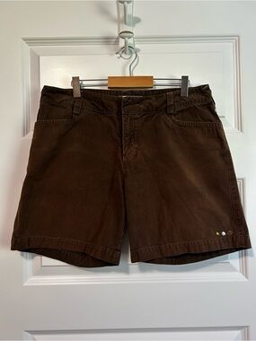 ibex Organic Cotton Brown Women's Shorts Active Hiking Sz 8